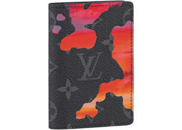 Louis Vuitton Pocket Organizer Sunrise Monogram Eclipse Black/Grey/Red Multi