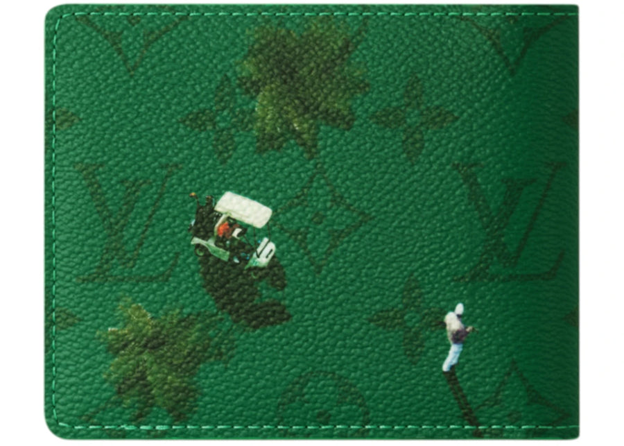 Portefeuille Louis Vuitton Golf Slender vert