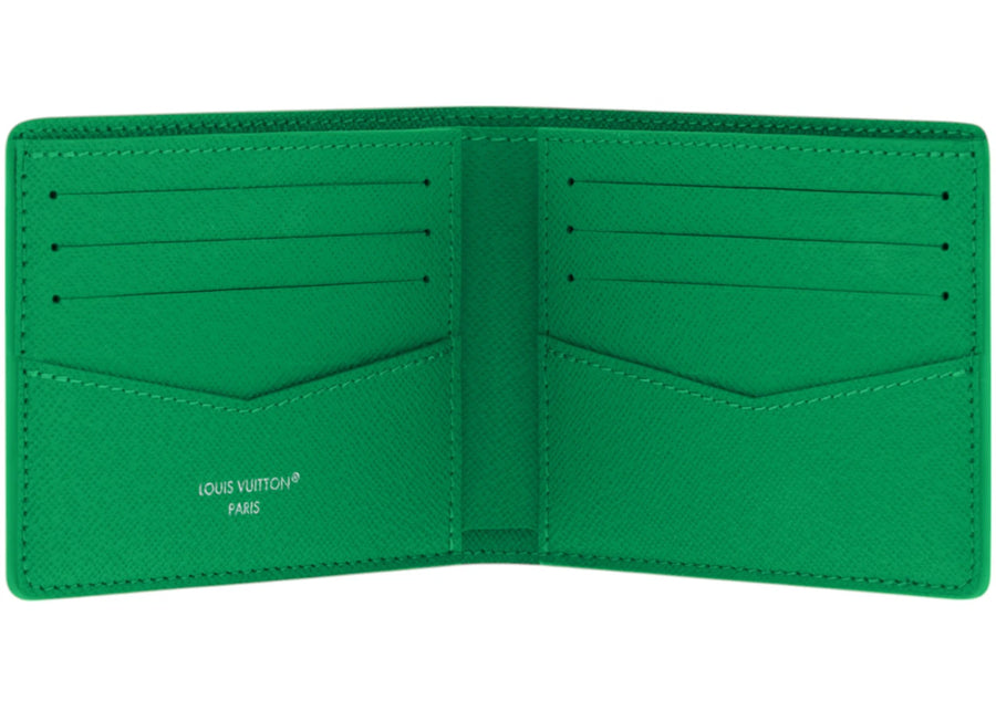 Portefeuille Louis Vuitton Golf Slender vert