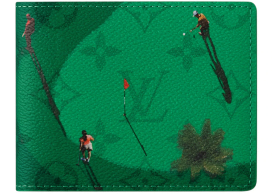 Portefeuille Louis Vuitton Golf Slender vert