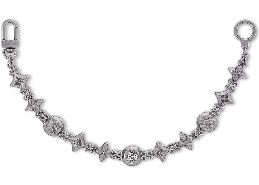 Ceinture et breloque de sac Louis Vuitton Western Chain en argent vieilli