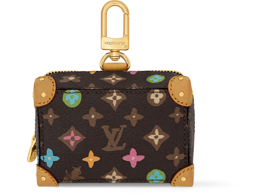 Porte-clés et breloque de sac Louis Vuitton par Tyler, the Creator Monogram Craggy Trunk, couleur chocolat.