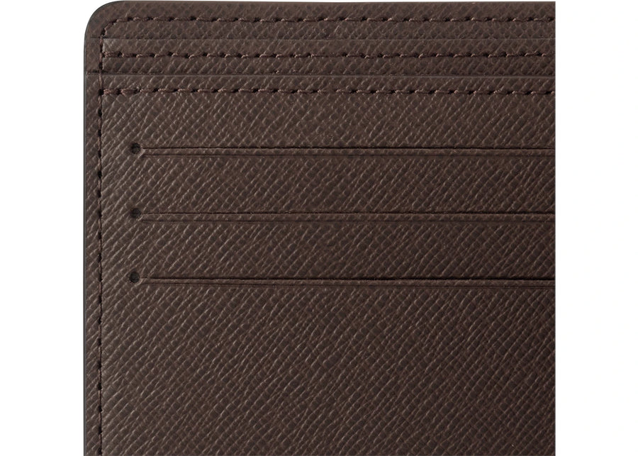Portefeuille multiple Louis Vuitton par Tyler, the Creator, monogramme Craggy couleur chocolat