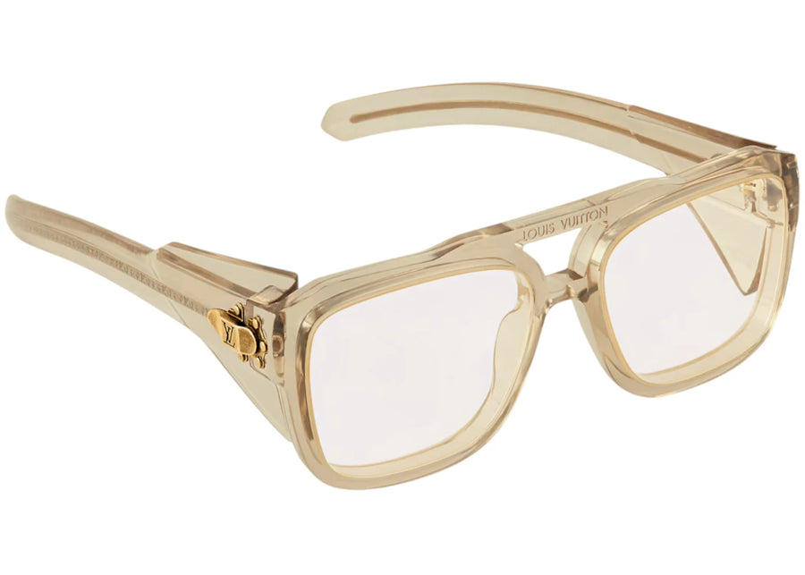 Lunettes de soleil pilote Louis Vuitton x Nigo LV Frog Camel