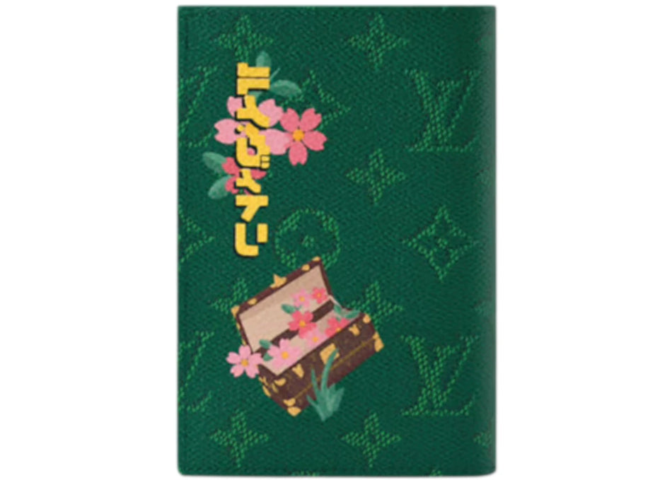 Louis Vuitton x Nigo Passport Cover Green