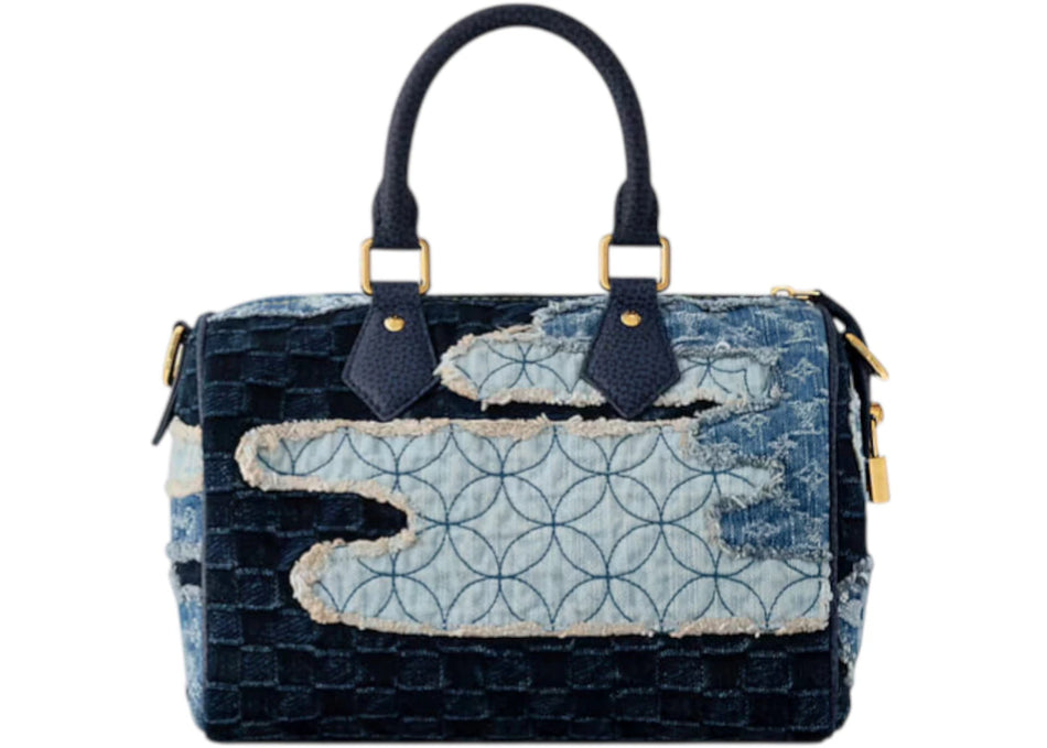 Louis Vuitton x Nigo Speedy Bandouliere Denim Blue