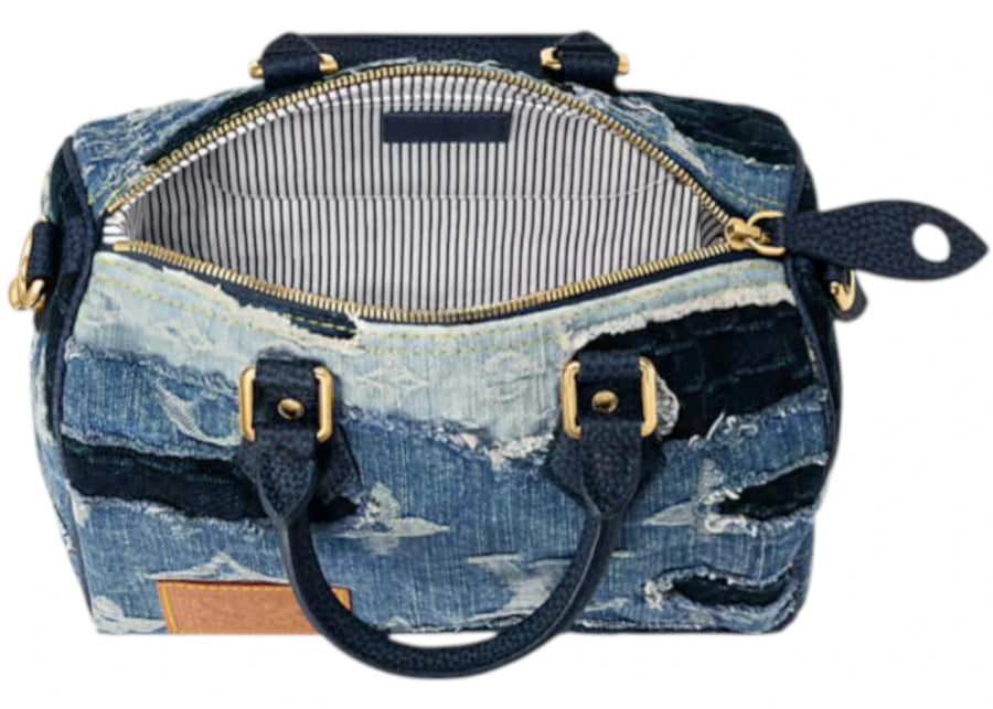 Louis Vuitton x Nigo Speedy Bandouliere Denim Blue