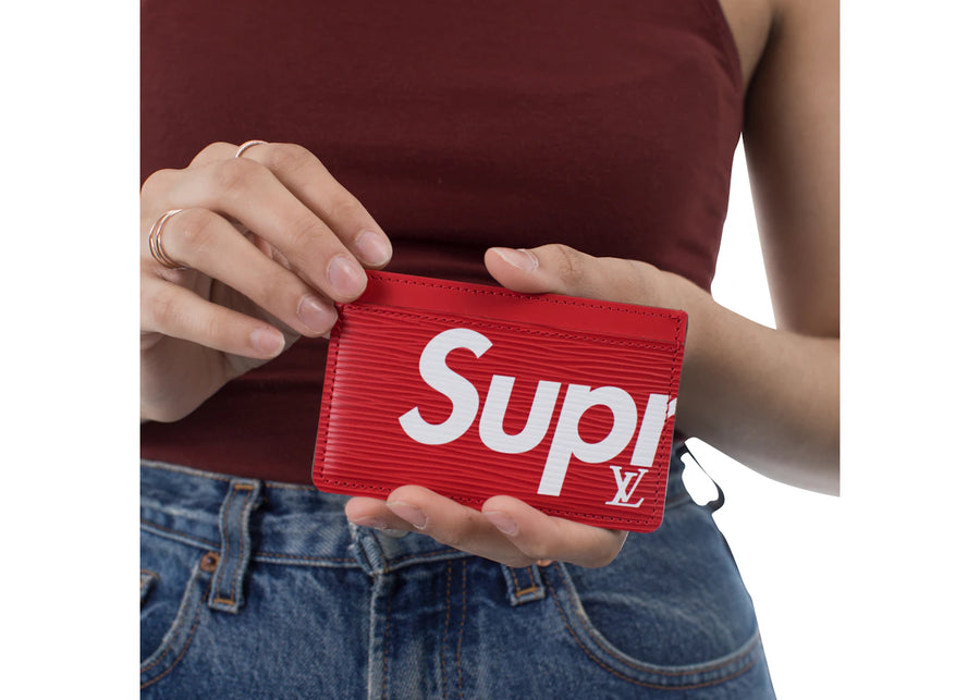 Louis Vuitton x Supreme Porte Carte Simple Epi Rouge
