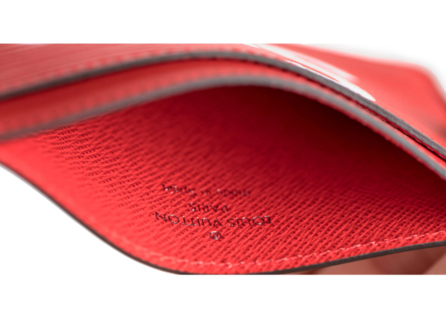 Louis Vuitton x Supreme Porte Carte Simple Epi Rouge