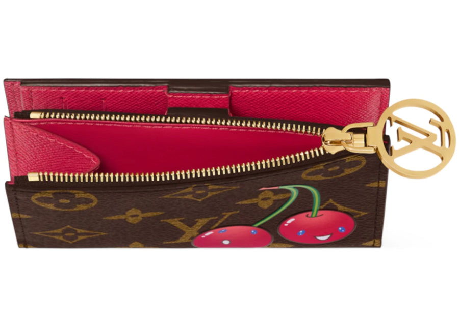 Portefeuille Louis Vuitton x Takashi Murakami Cherry Lisa Monogramme marron