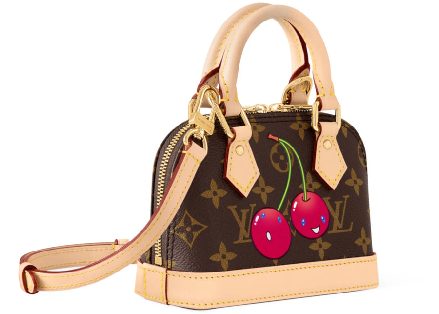 Louis Vuitton x Takashi Murakami Cherry Nano Alma Brown Monogram