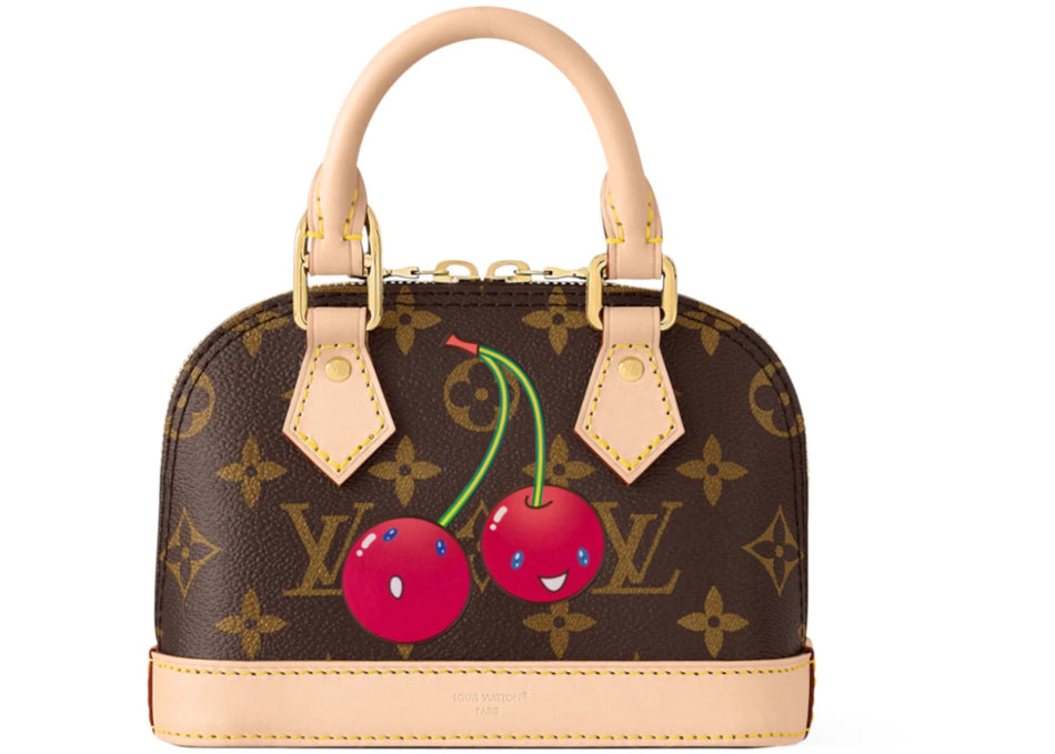 Louis Vuitton x Takashi Murakami Cherry Nano Alma Brown Monogram