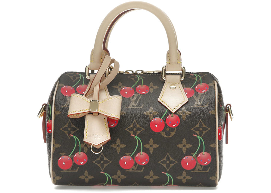 Sac Speedy Bandoulière 20 Cherry Monogram marron Louis Vuitton x Takashi Murakami