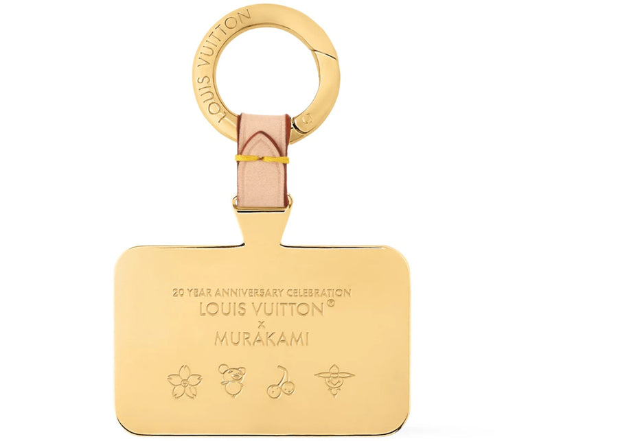Louis Vuitton x Takashi Murakami Étui de téléphone en denim cerise Monogramme denim