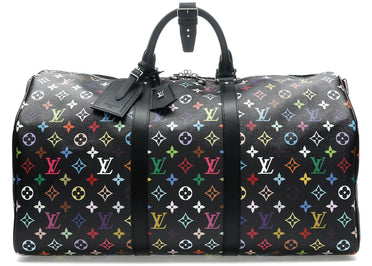 Louis Vuitton x Takashi Murakami Keepall Bandouliere 50 Black Multicolored
