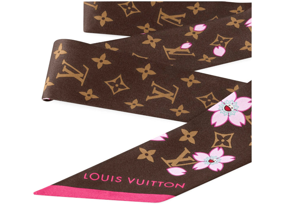 Louis Vuitton x Takashi Murakami Monogram Cherry Blossom Bandeau BB Sakura Brown