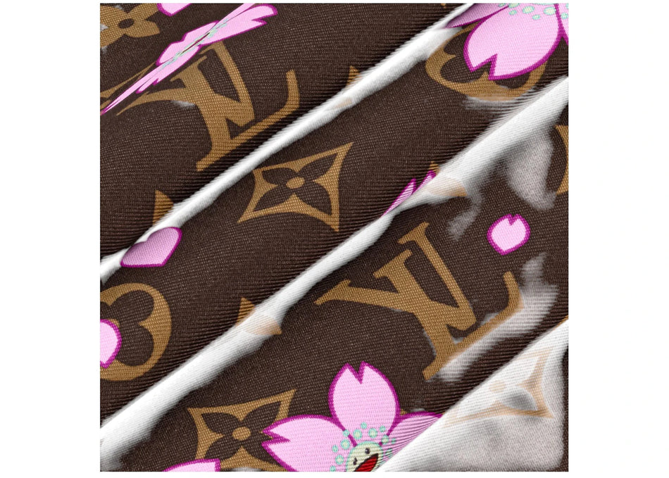 Louis Vuitton x Takashi Murakami Monogram Cherry Blossom Square 70 Sakura Brown