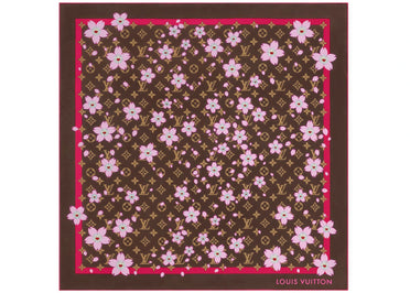Louis Vuitton x Takashi Murakami Monogram Cherry Blossom Square 70 Sakura Brown