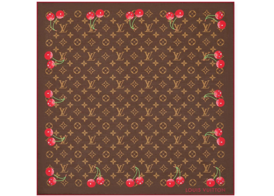 Louis Vuitton x Takashi Murakami Monogram Cherry Square 55 Brown