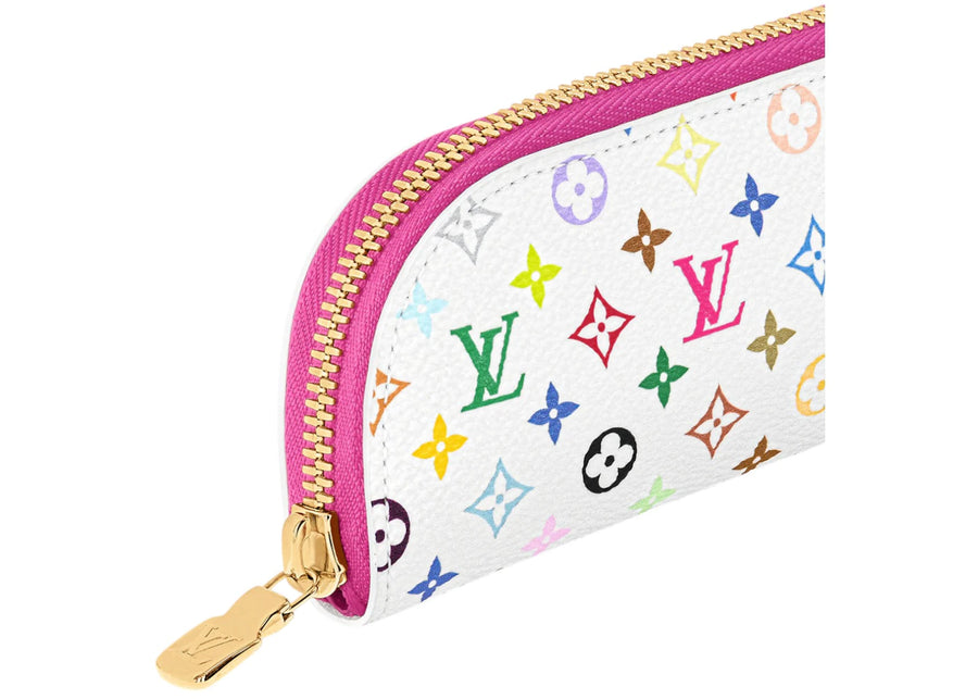 Pochette à crayons Charlotte multicolore monogramme Louis Vuitton x Takashi Murakami blanche