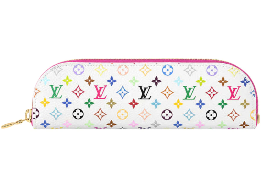 Pochette à crayons Charlotte multicolore monogramme Louis Vuitton x Takashi Murakami blanche