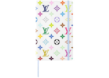 Louis Vuitton x Takashi Murakami Monogram Multicolor Jane Notebook MM White
