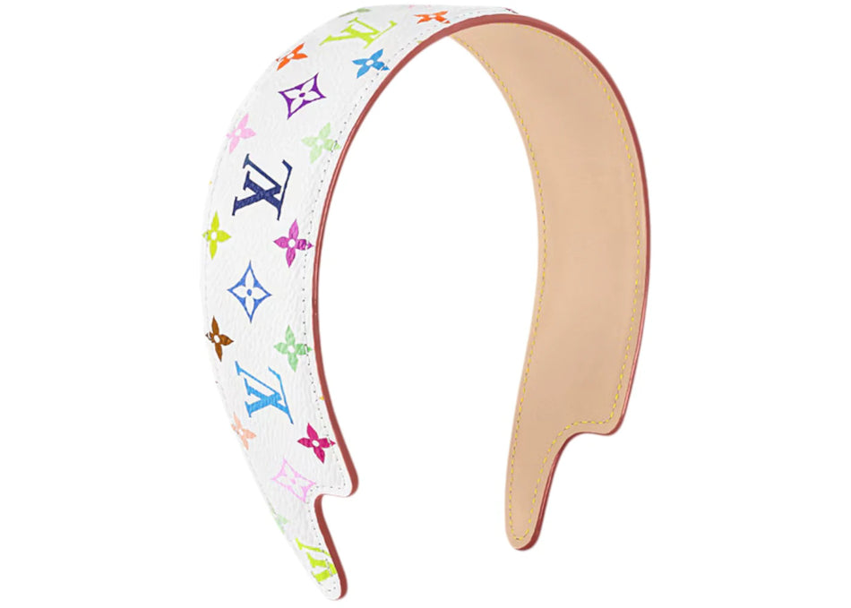 Louis Vuitton x Takashi Murakami Monogram Multicolor LV Outline Headband White Multicolored