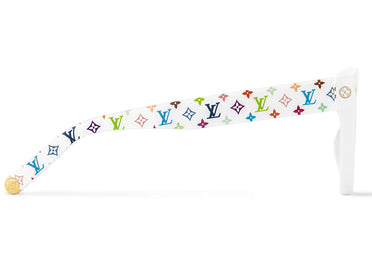 Louis Vuitton x Takashi Murakami My Monogram Multicolor Square Sunglasses White