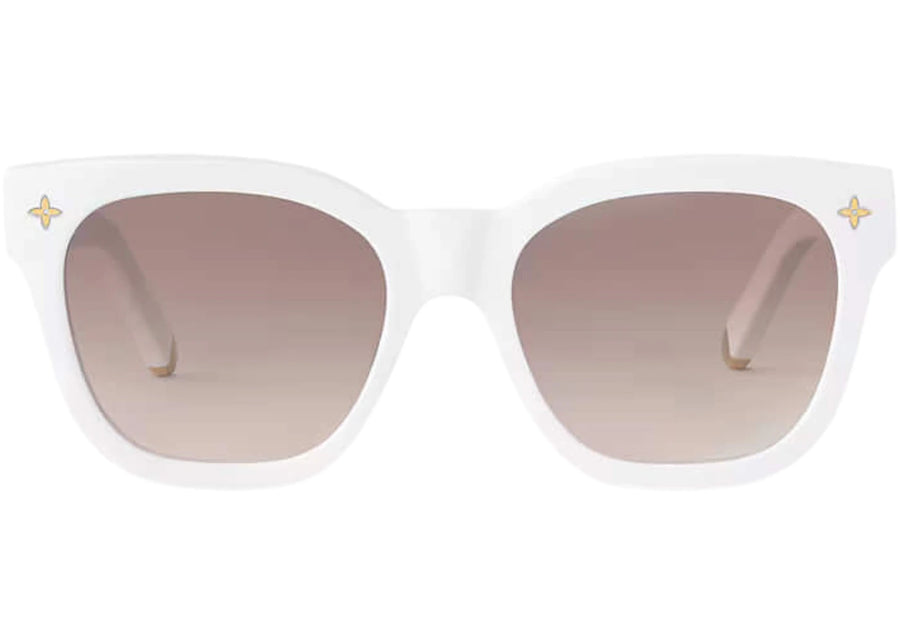 Lunettes de soleil carrées multicolores blanches Louis Vuitton x Takashi Murakami My Monogram