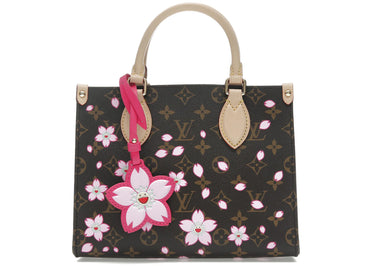 Louis Vuitton x Takashi Murakami OnTheGo PM Sakura Brown