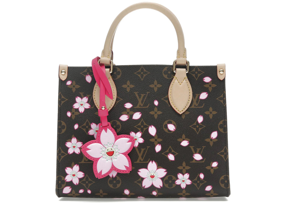 Louis Vuitton x Takashi Murakami OnTheGo PM Sakura Brown