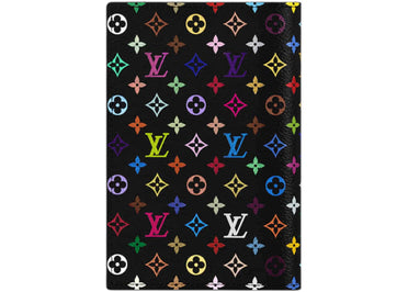 Louis Vuitton x Takashi Murakami Passport Cover Black Multicolored