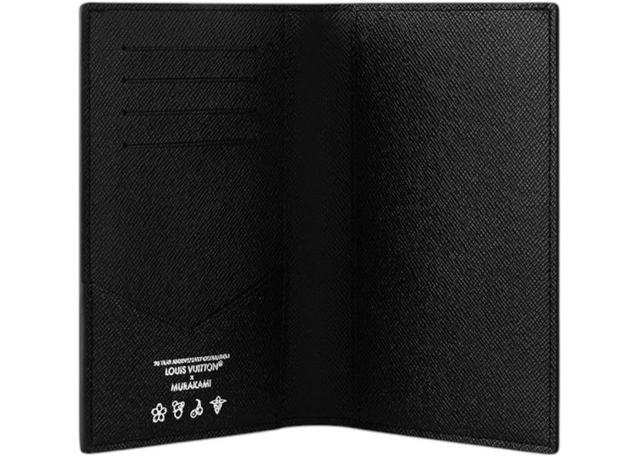 Louis Vuitton x Takashi Murakami Passport Cover Black Multicolored