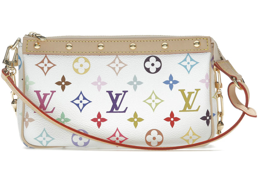 Pochette Accessoires Louis Vuitton x Takashi Murakami Blanche Multicolore