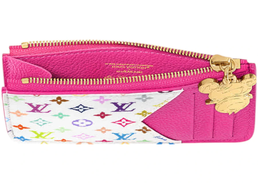Porte-cartes Romy Louis Vuitton x Takashi Murakami Kawaii Rose/Blanc Multicolore