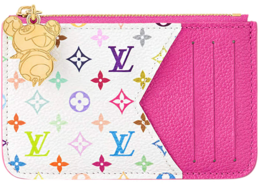 Porte-cartes Romy Louis Vuitton x Takashi Murakami Kawaii Rose/Blanc Multicolore