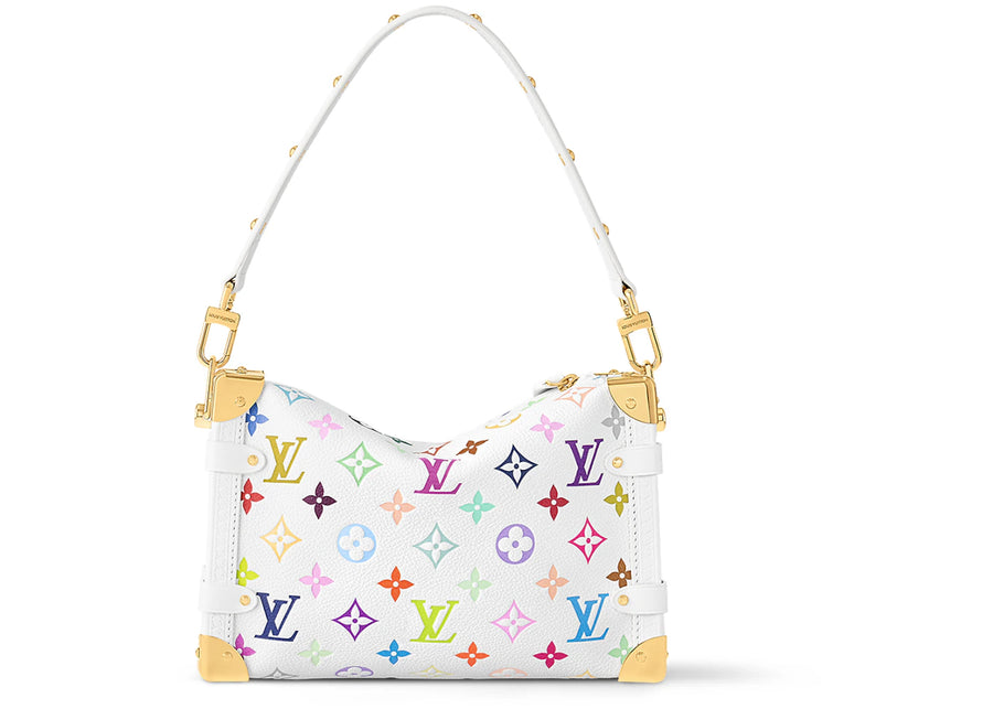 Malle latérale Louis Vuitton x Takashi Murakami MM blanche multicolore