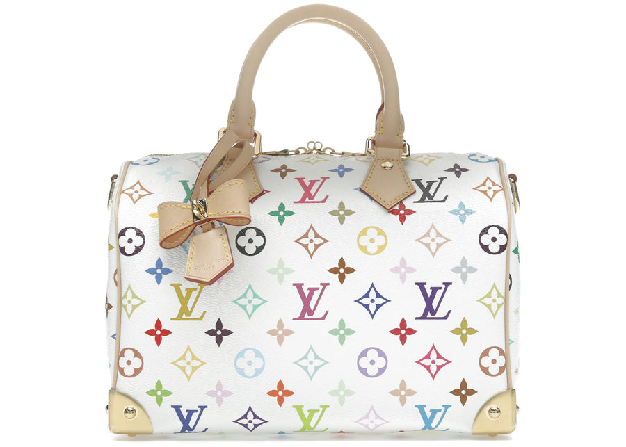 Louis Vuitton x Takashi Murakami Speedy Bandoulière 25 Blanc Multicolore