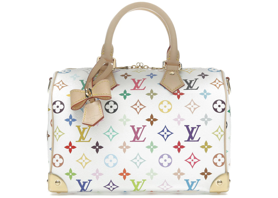 Louis Vuitton x Takashi Murakami Speedy Bandouliere 25 White Multicolored