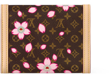 Louis Vuitton x Takashi Murakami Victorine Wallet Sakura Brown