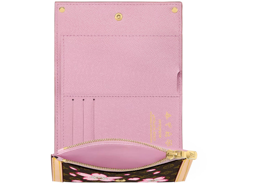 Louis Vuitton x Takashi Murakami Victorine Wallet Sakura Brown