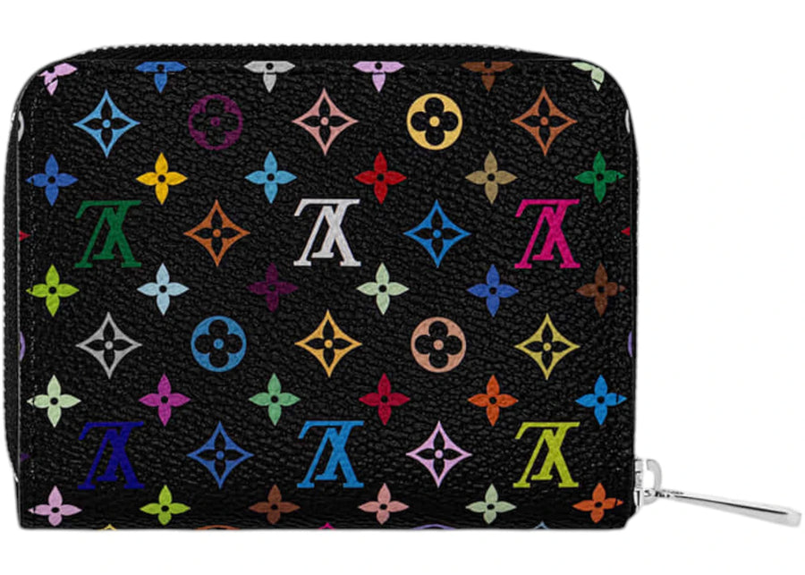 Louis Vuitton x Takashi Murakami Zippy Coin Purse Black Multicolored
