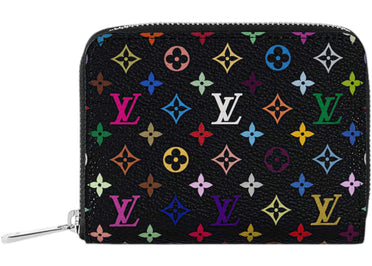 Louis Vuitton x Takashi Murakami Zippy Coin Purse Black Multicolored