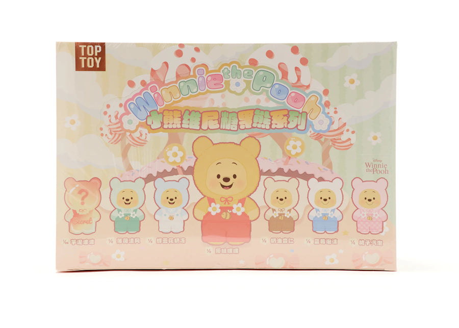 Miniso Top Toy Disney Winnie l'Ourson Série Bonbons Peluche Vinyle Boîte Scellée (6 Boîtes Surprises)