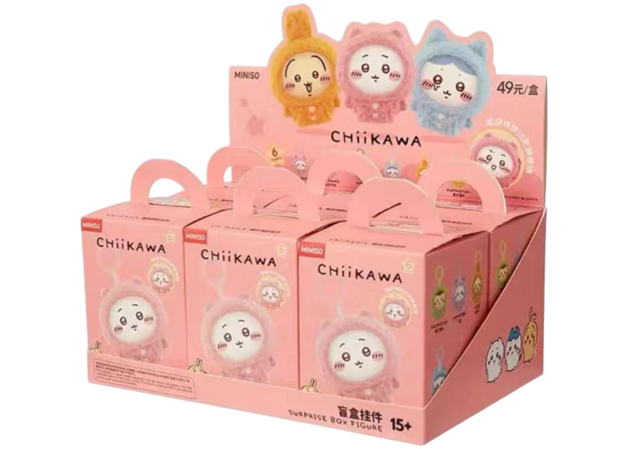 Miniso Top Toy x Chiikawa Pajama Face Changing Series Porte-clés Boîte scellée (6 boîtes surprises)