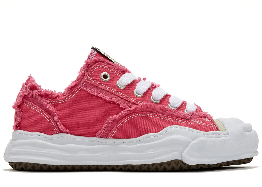 Maison Mihara Yasuhiro Hank Og Sole Canvas Low-Top Effiloché Rose