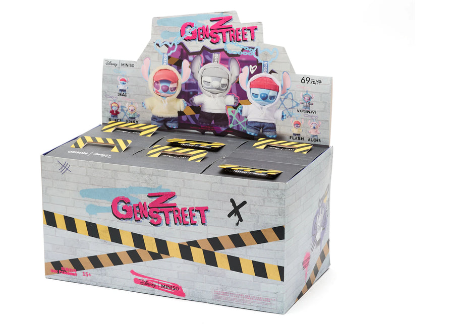 Miniso Disney Stitch GenZ Street Series Pendentif Boîte Scellée (6 Boîtes Surprises)