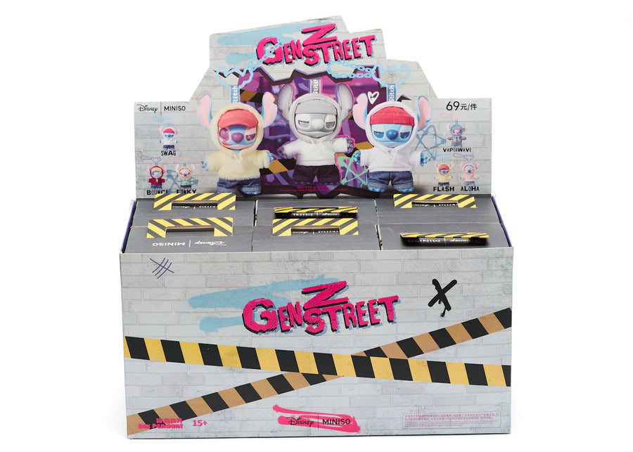 Miniso Disney Stitch GenZ Street Series Pendentif Boîte Scellée (6 Boîtes Surprises)