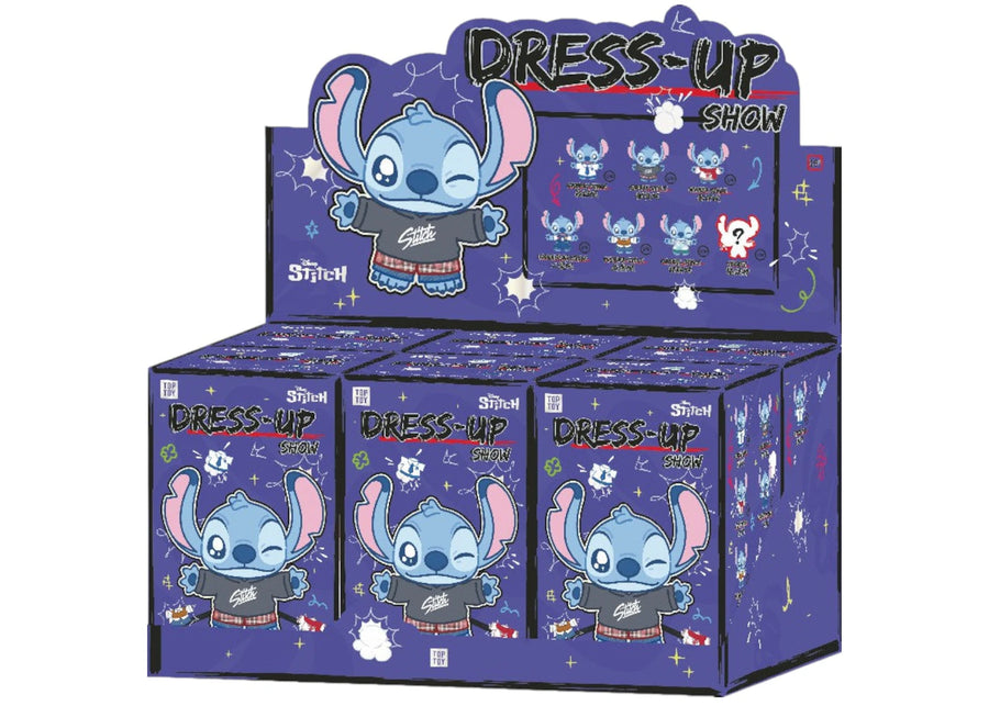 Miniso Top Toy Disney Stitch Dress Up Show Series Peluche Boîte Scellée (6 Boîtes Surprises)