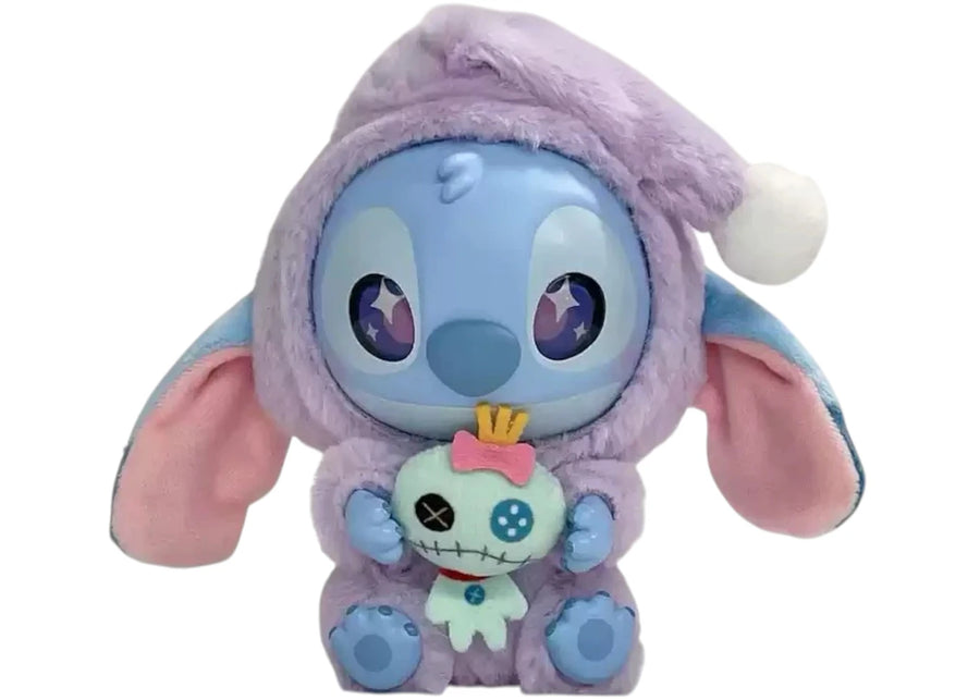 Miniso Top Toy Disney Stitch mangeant quelque chose avant de dormir Porte-clés en peluche Good Company Secret Edition